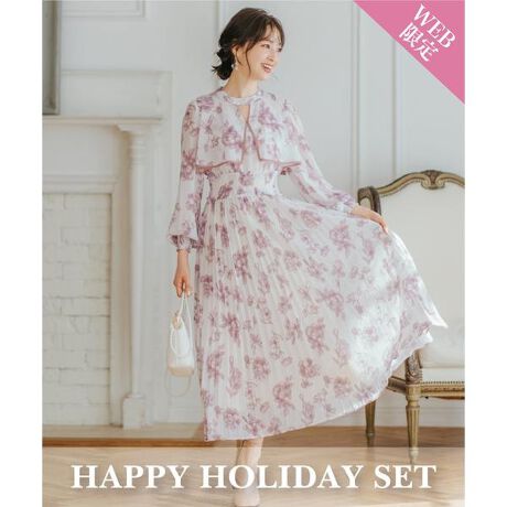ラインフラワーケープワンピース | ウィルセレクション(WILLSELLECTION 