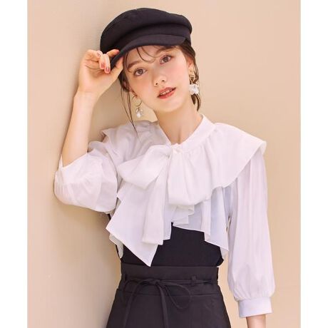 リボンホールレイヤードボトム ふき取れ MAISON SPECIAL ブラック
