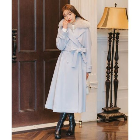 FOXファー付きドレスコート | ウィルセレクション(WILLSELLECTION 