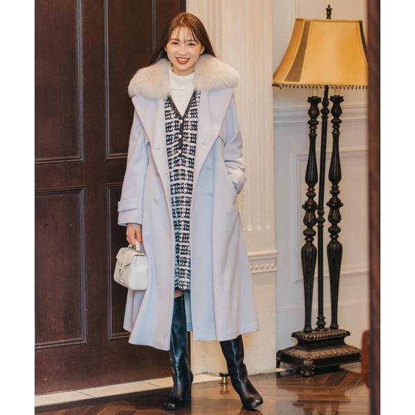 FOXファー付きドレスコート | ウィルセレクション(WILLSELLECTION