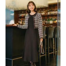 ツイードジャケット×ニットワンピース | ウィルセレクション 