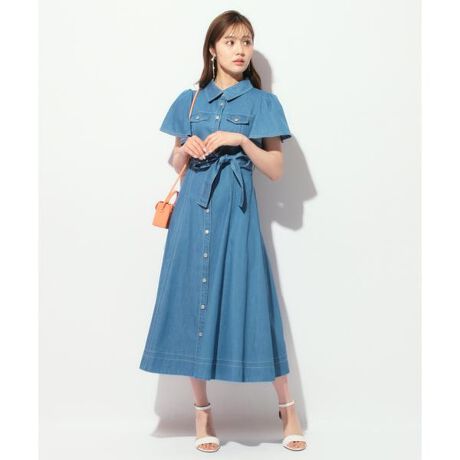 フロントボタンデニムフレアワンピース | ウィルセレクション 