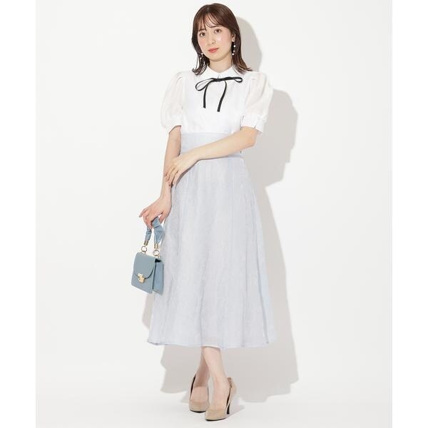 WILLSELECTION エンボスジャガードフレアスカート ウィルセレクション WILLSELECTION エンボスジャガードフレア