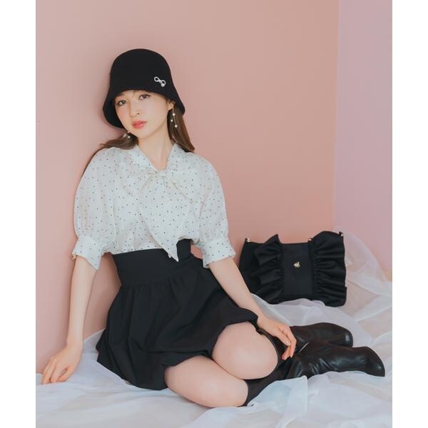 ウィルセレクション ミニバルーンスカート チャコールグレー ウィルセレクション WILLSELECTION ミニバルーンスカート