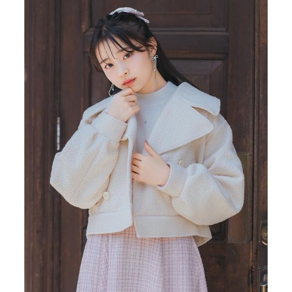 古着 70s フランス製 ショート丈 ウールブルゾン ショート丈ブークレブルゾン | ウィルセレクション(WILLSELLECTION