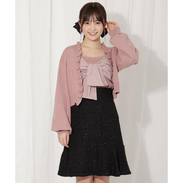 フリルカーディガン×リボンキャミセット | ウィルセレクション
