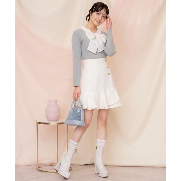 willselection ウィルセレクション フロッキードット スカート ドットフロッキースカート | ウィルセレクション(WILLSELLECTION