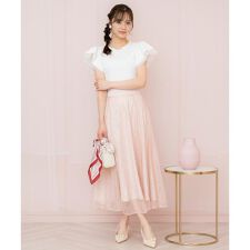 スパンコール付きチュールスカート