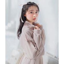 ロゴ刺繍リボントラックジャケット