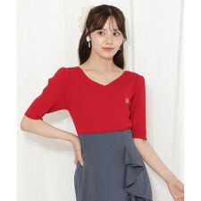 ハートネックニットプルオーバー