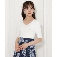 ハートネックニットプルオーバー