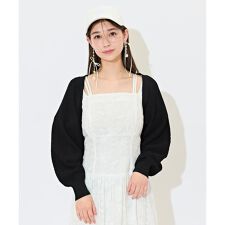 ショート丈柄編みボレロ