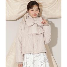 ダイヤキルティングリボン中綿ブルゾン