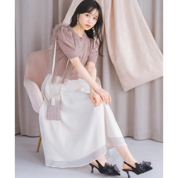 ウィルセレクション　裾オーガンジーデニムスカート WILLSELECTION（ウィルセレクション）の「裾オーガンジーデニム