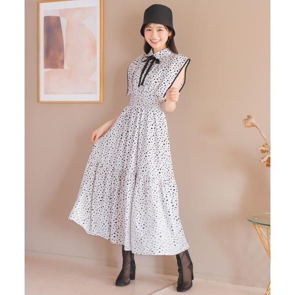 パイピングフリルダルメシアンティアードワンピース | ウィル