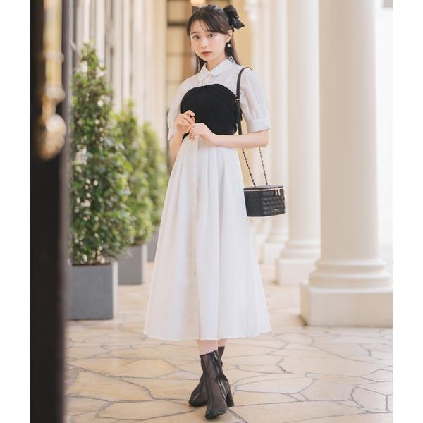 WILL SELECTION ウィルセレクション　グレン　チェック　ワンピース 配色衿グレンチェックワンピース | ウィルセレクション