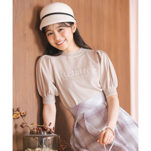 新品ゴルフ　パフスリーブニット　ジャガード柄プリーツスカートセット　春夏コーデ ジャガードロゴパフニット | ウィルセレクション(WILLSELLECTION
