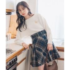 ウィルセレクション(WILLSELLECTION)のベルト付きツイードミニスカート