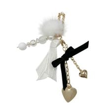 ファー付きベロアリボンチャーム