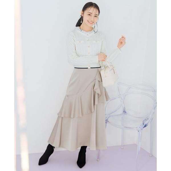 アシメラッフルサテンスカート | ウィルセレクション(WILLSELLECTION