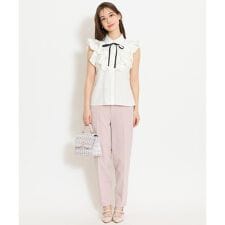 パールデザインテーパードパンツ