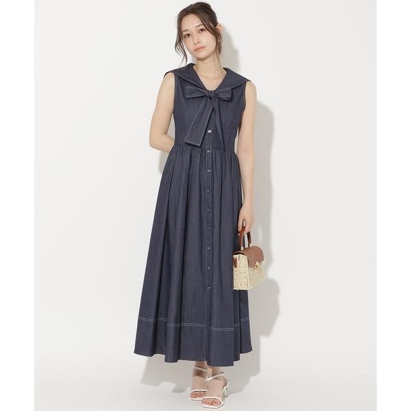 セーラーカラーノースリーブシャツワンピース | ウィルセレクション