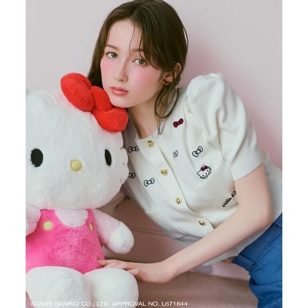 WILLSELECTION×HELLO KITTY 刺繍ニットカーディガン | ウィル
