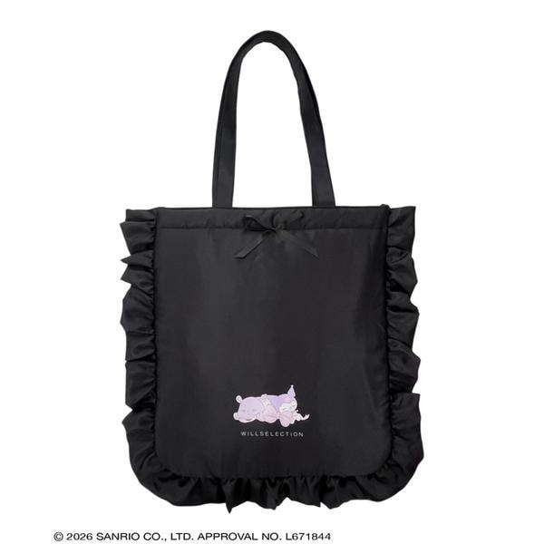 WILLSELECTION×マイメロディ＆クロミ サテンフリルトートバッグ