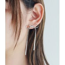 LHME ベネチアンリボンピアス/シルバー/ステンレススティール