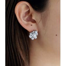 LHME パールビジューピアス/シルバー/サージカルステンレス 金属アレルギー対応