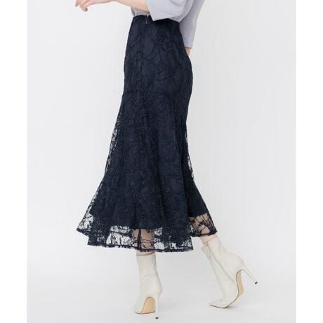 斜め切替フラワーレーススカート | スウィングル(SWINGLE) | マルイ  