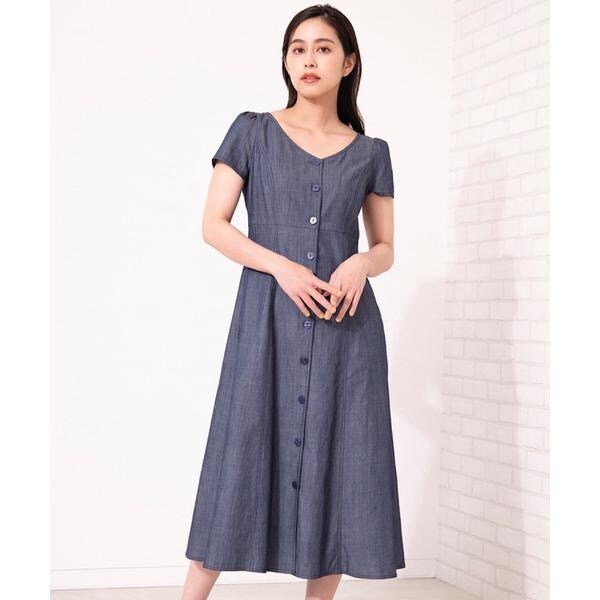 前ボタンライトデニムワンピース | スウィングル(SWINGLE) | マルイ