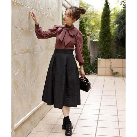 キルティングボリュームフレアスカート | スウィングル(SWINGLE  