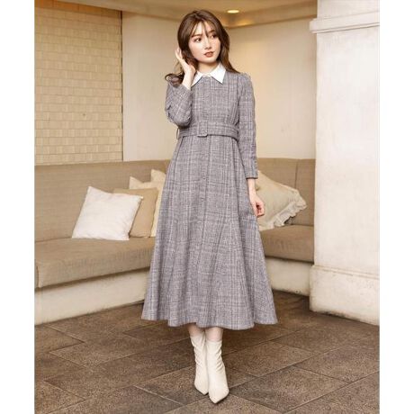 Winter2WAYカラーツイードシャツワンピース | スウィングル(Swingle  