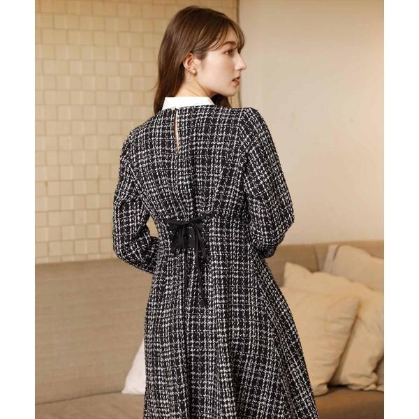 2WAYボウタイツイードドレスワンピース | スウィングル(SWINGLE