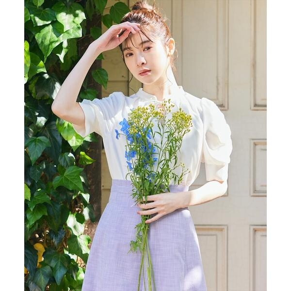 ナローボウタイパフスリーブブラウス | スウィングル(SWINGLE