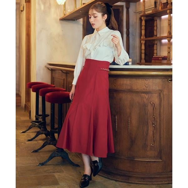 Itami　ラルフローレン　シルク　フレアスカート　赤　白　セット サイドチェーン接ぎフレアスカート | スウィングル(SWINGLE) | マルイ