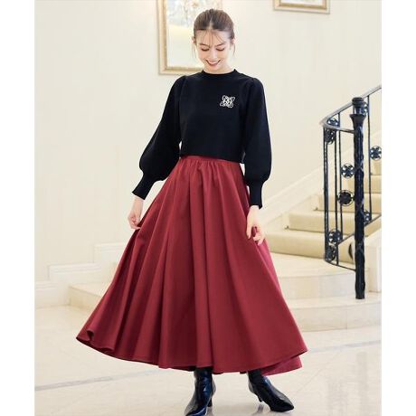 ウエストワイドリブロングフレアスカート | スウィングル(SWINGLE  