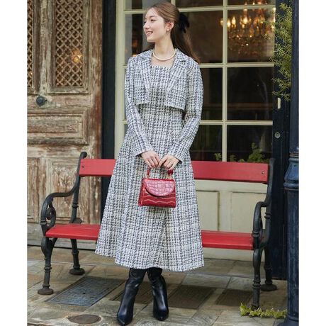 フリンジツイードジャケット(ジャケット・ブルゾン)｜OUTER（アウター）｜CELFORD（セルフォード）の通販サイト 【公式】 試着のみセルフォードファンシーツイードジャケットショートパンツセットアップ