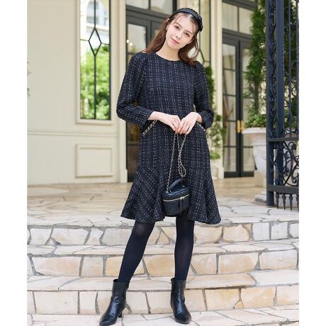 チェーンポケットツイードミニワンピース | スウィングル(SWINGLE  