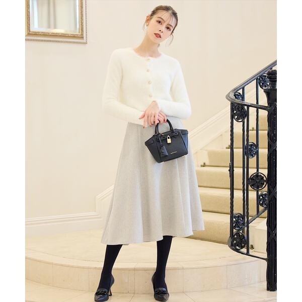 【NET完売♡新品】Swingle♡デザインボタンシャギーノーカラーカーディガン Swingle - 【NET完売♡新品】Swingle♡デザインボタンシャギーノー
