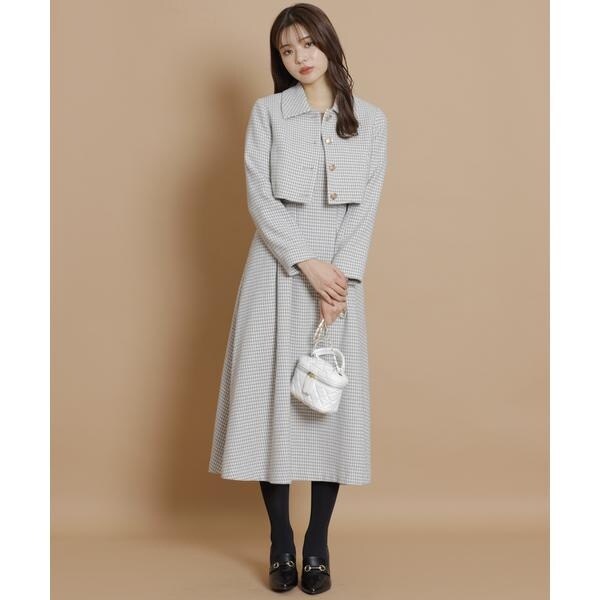 Swingle スウィングル ジャケット ワンピース セットアップ 千鳥柄 M SWINGLE（スウィングル）の「千鳥ショートジャケット×ワンピース