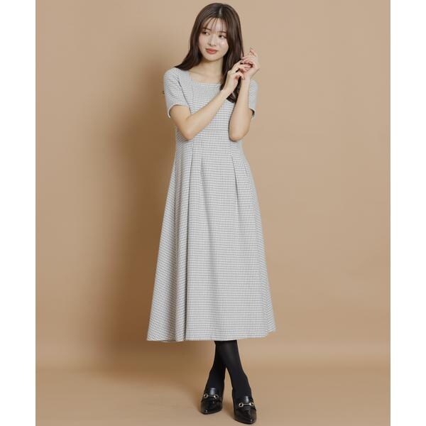 千鳥ショートジャケット×ワンピースセットアップ | スウィングル
