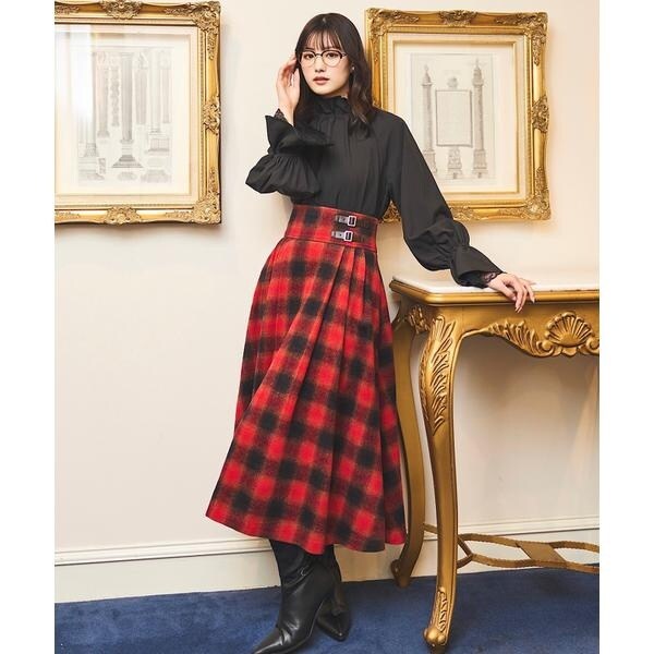 起毛グラデーションチェックスカート | スウィングル(SWINGLE