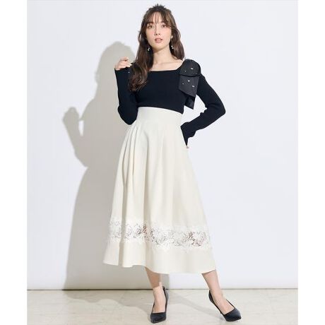 レース切替タックフレアスカート | スウィングル(SWINGLE) | マルイ  