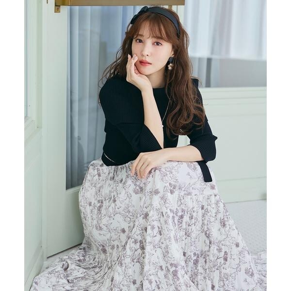 白襟バイカラーデザインベルテッドワンピース | スウィングル