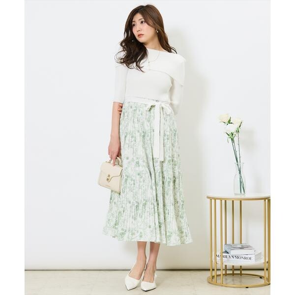 バイカラー衿パイピングフレンチスリーブシャツワンピース