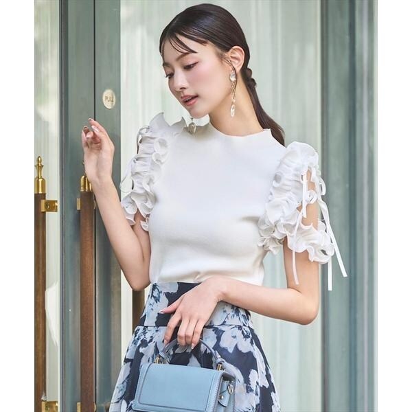 プリーツフリルニットプルオーバー SNIDEL｜プリーツフリルニットプルオーバー | Rakuten Fashion