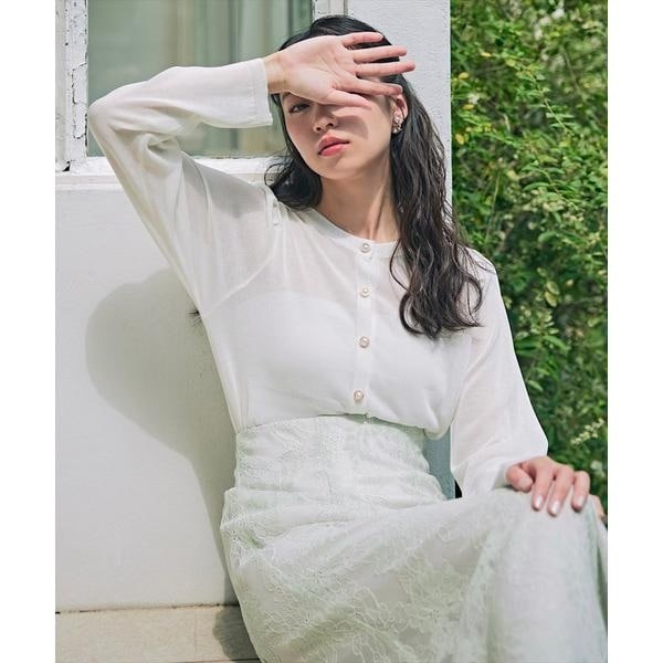 SWINGLE｜バイカラーマルチボタンニットジャケット | Rakuten