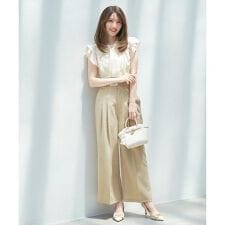 ツータック美シルエットワイドパンツ